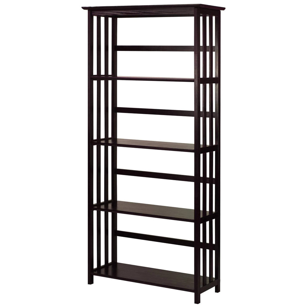 Espresso 5-Shelf Bookcase D9038