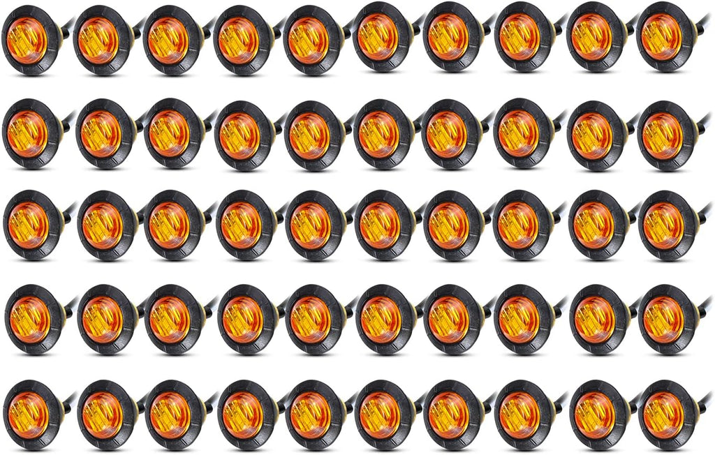 Amber LED Side Marker Light 12V DC with Rubber Grommets N70675