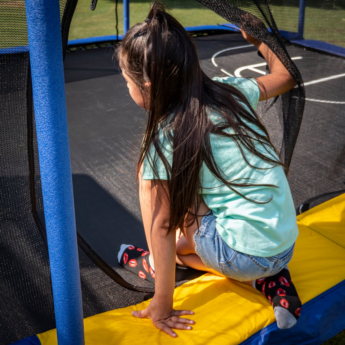 10' x 15' Rectangle Trampoline with 2 Basketball Hoop and Safety Pad X1496