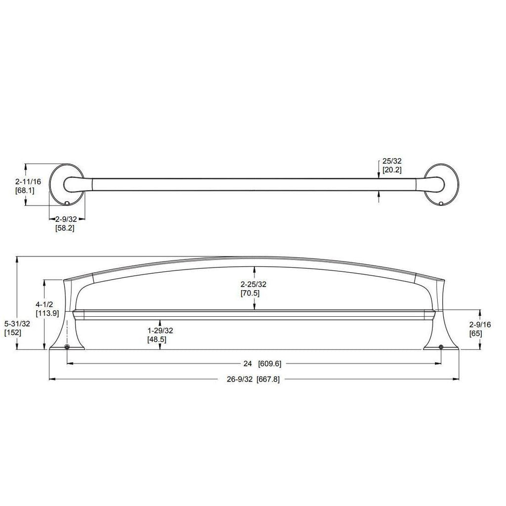 Brushed Nickel Double Towel Bar W758990