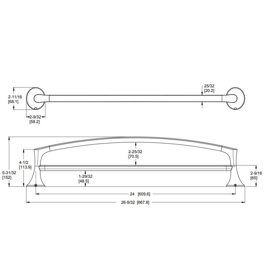 Brushed Nickel Double Towel Bar W758990