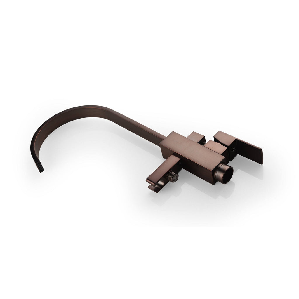 Oil Rubbed Bronze Gooseneck Tub Faucet with Hand Shower O199246