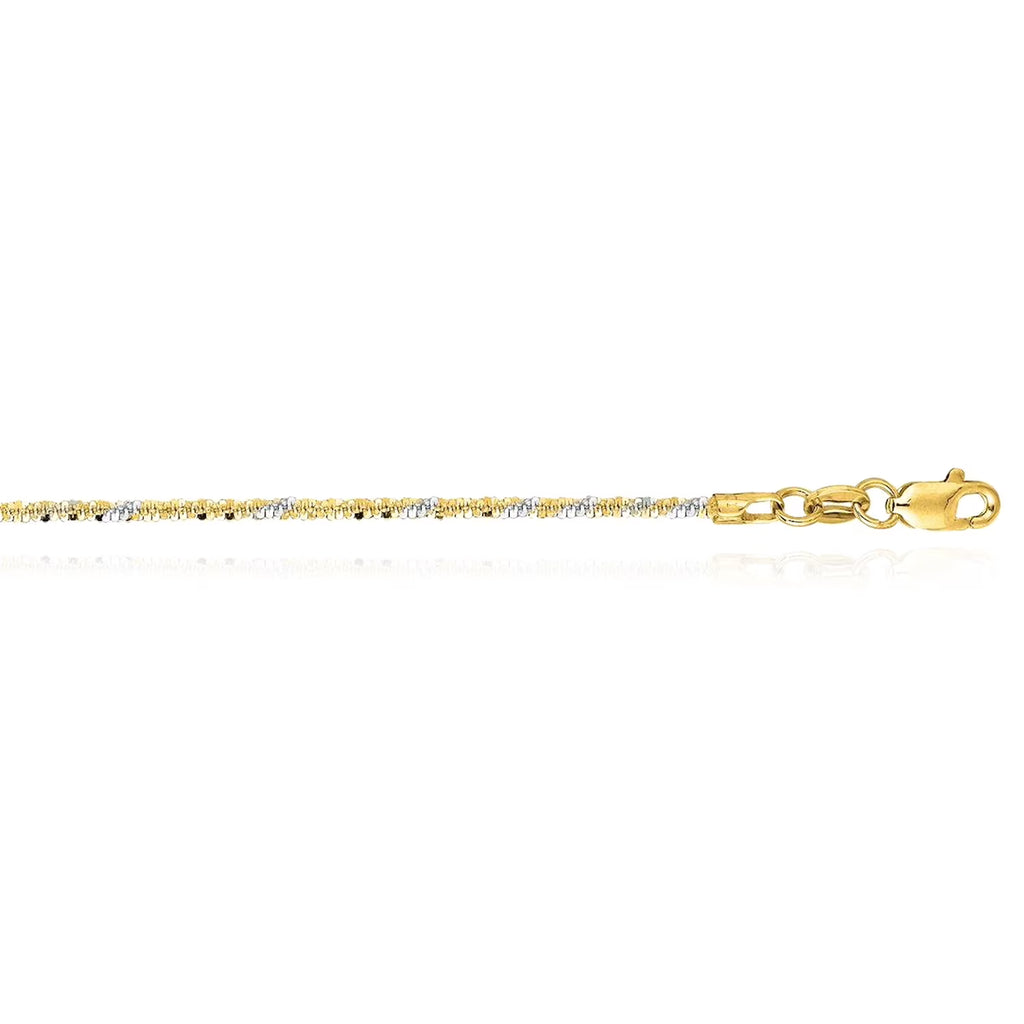 14K Gold 1.5mm Diamond-Cut Chain 16"-20" Z417