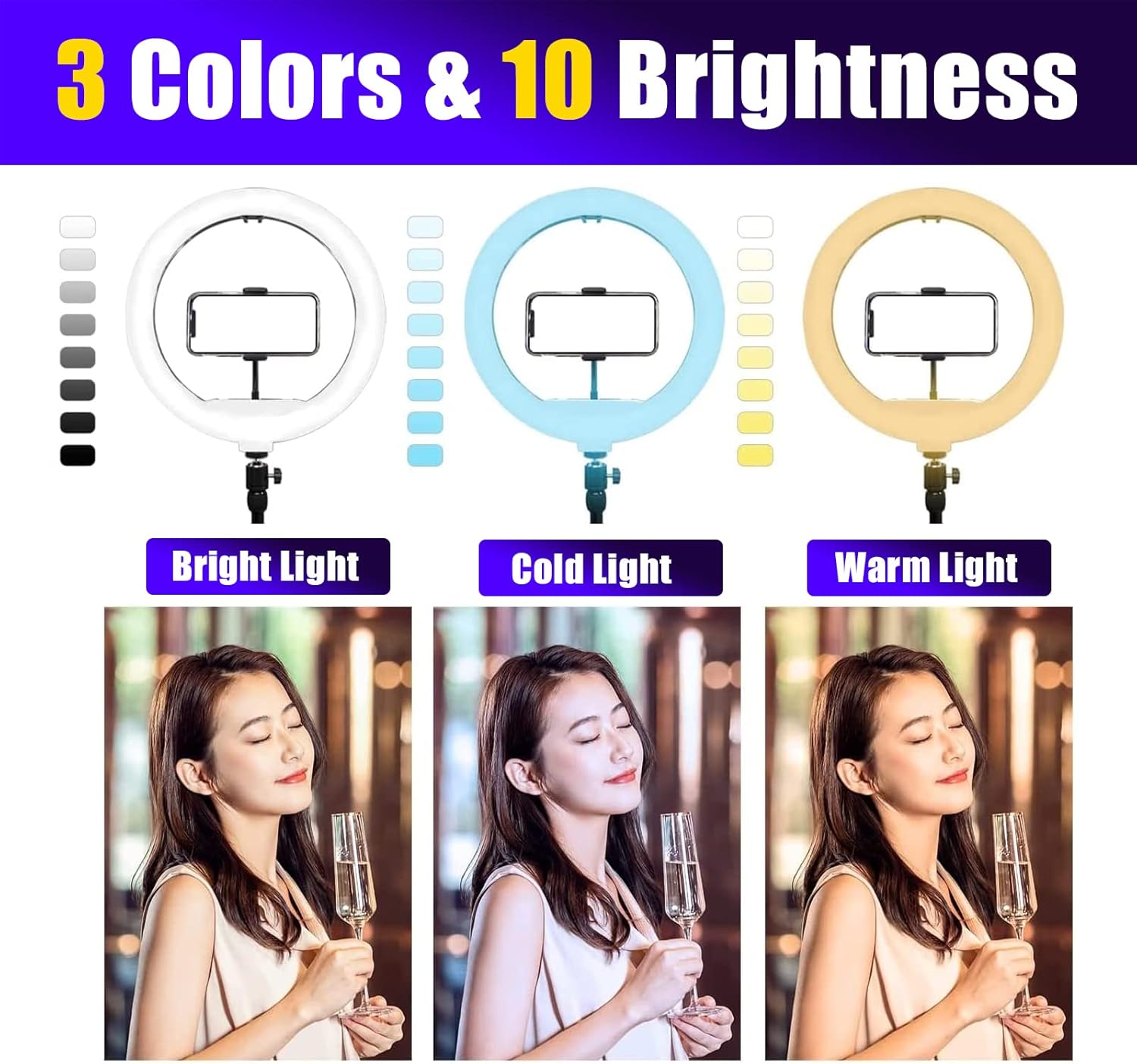 360 Photo Booth Machine with Ring Light Selfie Holder, 26.8” Platform Spinner with Trolly E3486