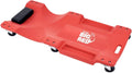 40" Plastic Rolling Garage Creeper with Padded Headrest and 6 Casters, Pack of 2 X717