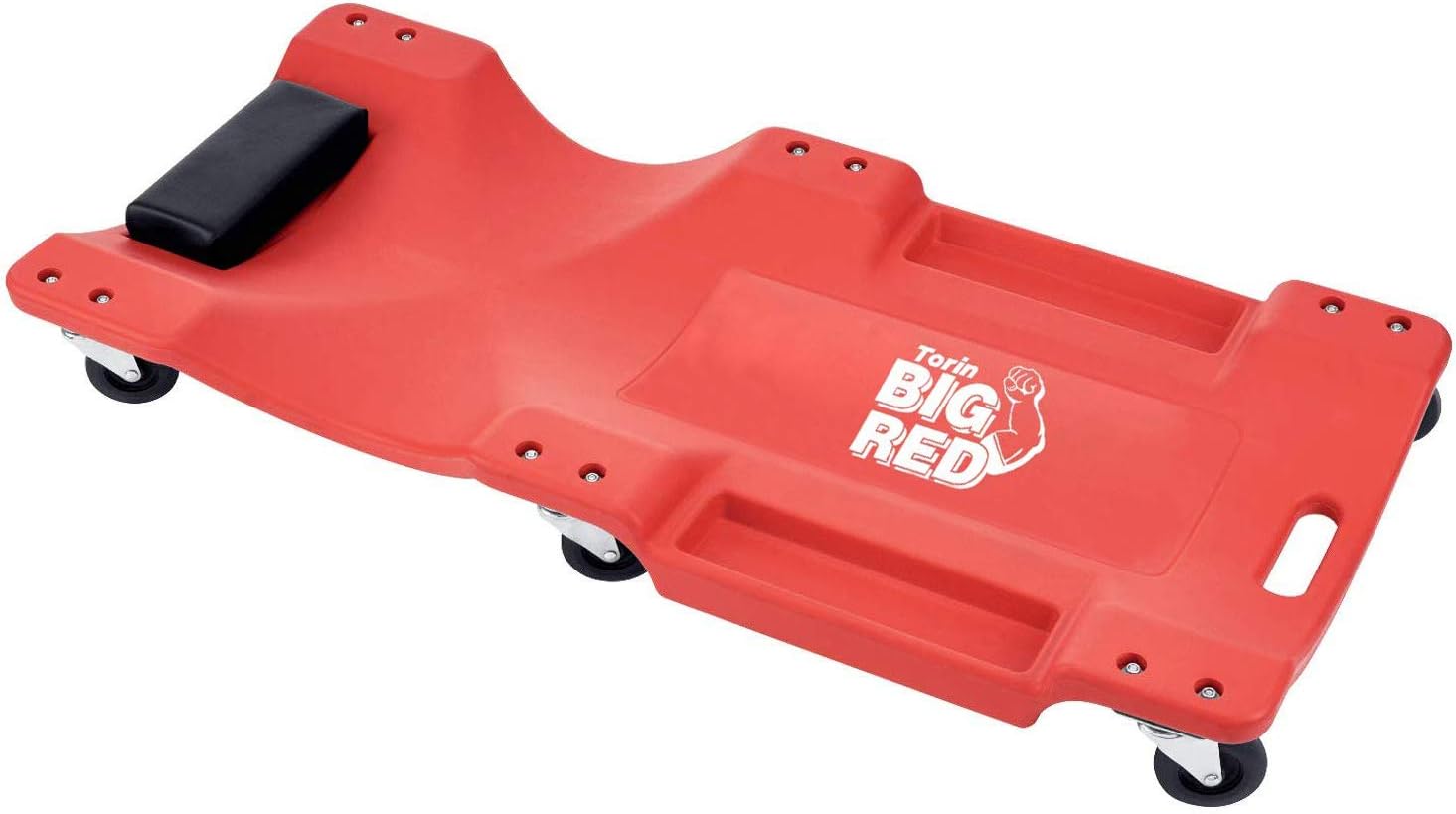 40" Plastic Rolling Garage Creeper with Padded Headrest and 6 Casters, Pack of 2 X717