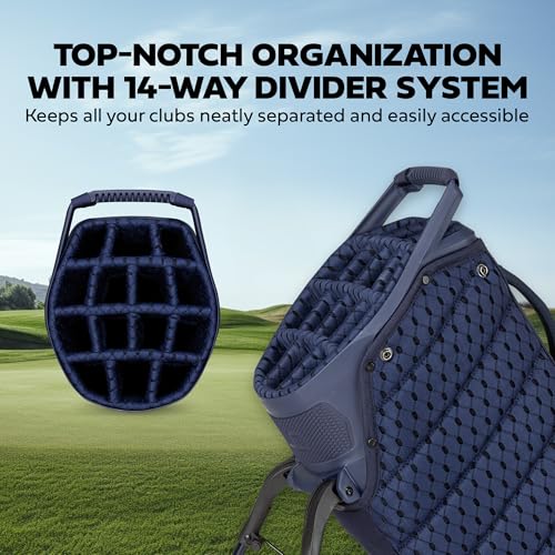 14-Way Golf Stand Bag with Full-Length Pockets and Adjustable Straps R487987