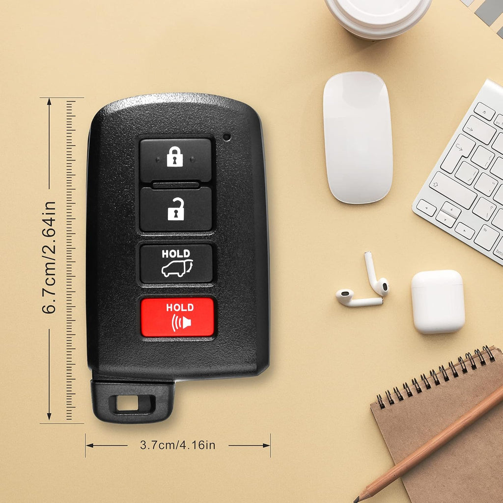 Keyless Entry Remote Flip Key Fob for Toyota Highlander 2014-2019 T11445