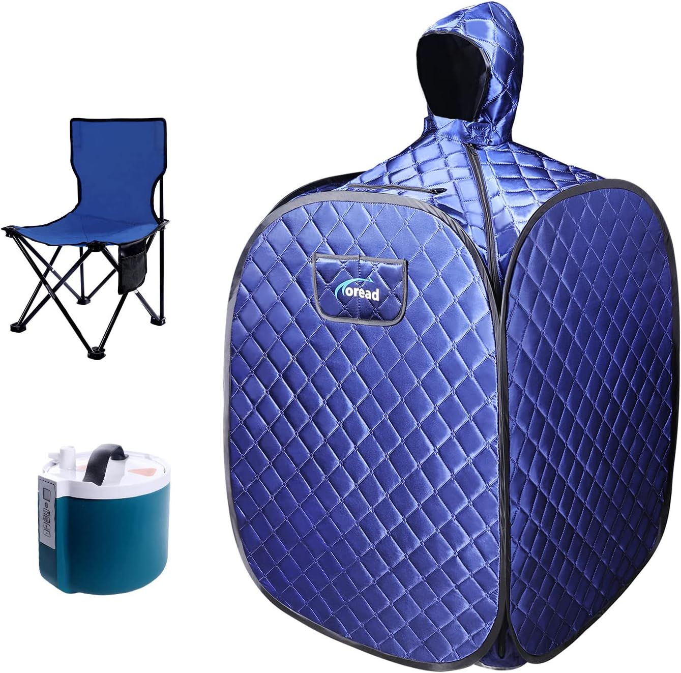 Portable Folding Steam Sauna Tent with Remote Control, Black Q900210