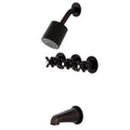 Three-Handle Tub and Shower Faucet, Oil Rubbed Bronze S5642