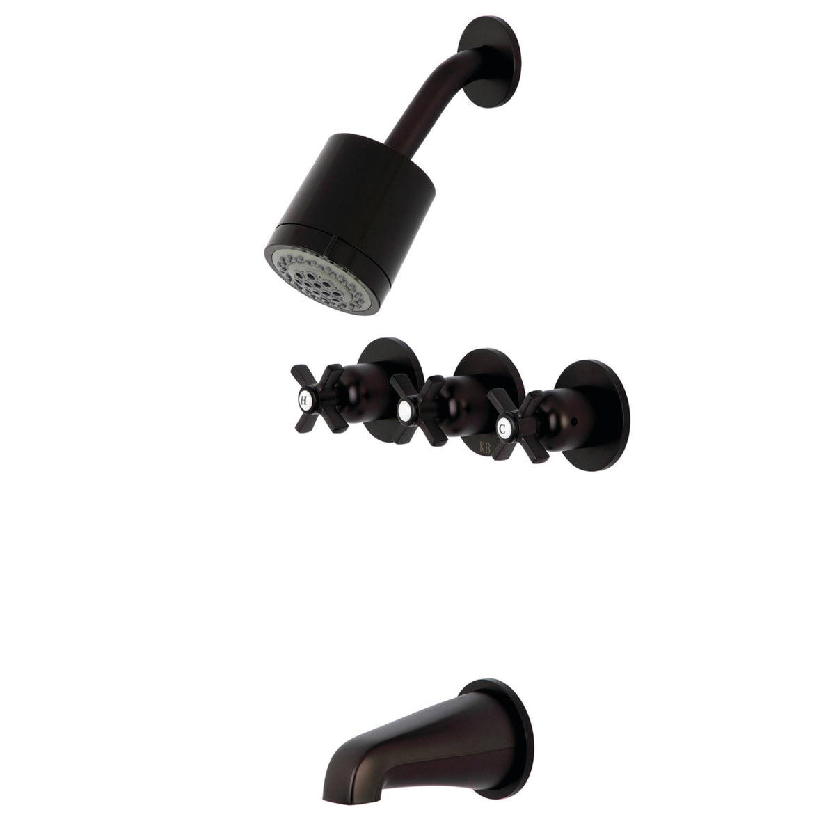 Three-Handle Tub and Shower Faucet, Oil Rubbed Bronze S5642