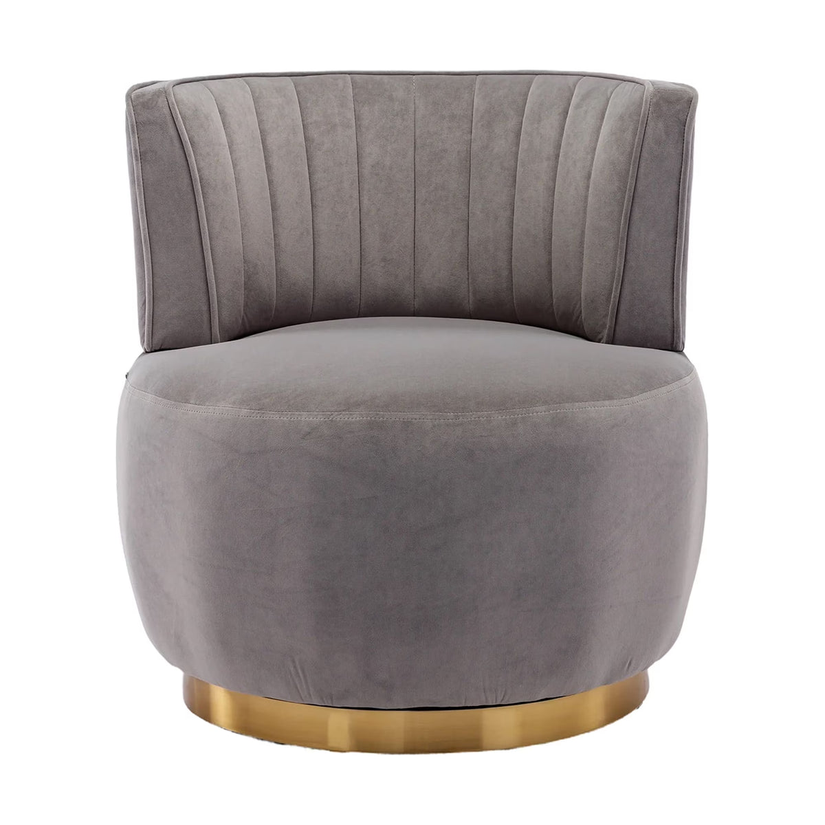 360 Degree Swivel Velvet Accent Sofa Chair Y453568