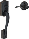 Camelot Front Entry Handleset with Lever, Satin Nickel W747