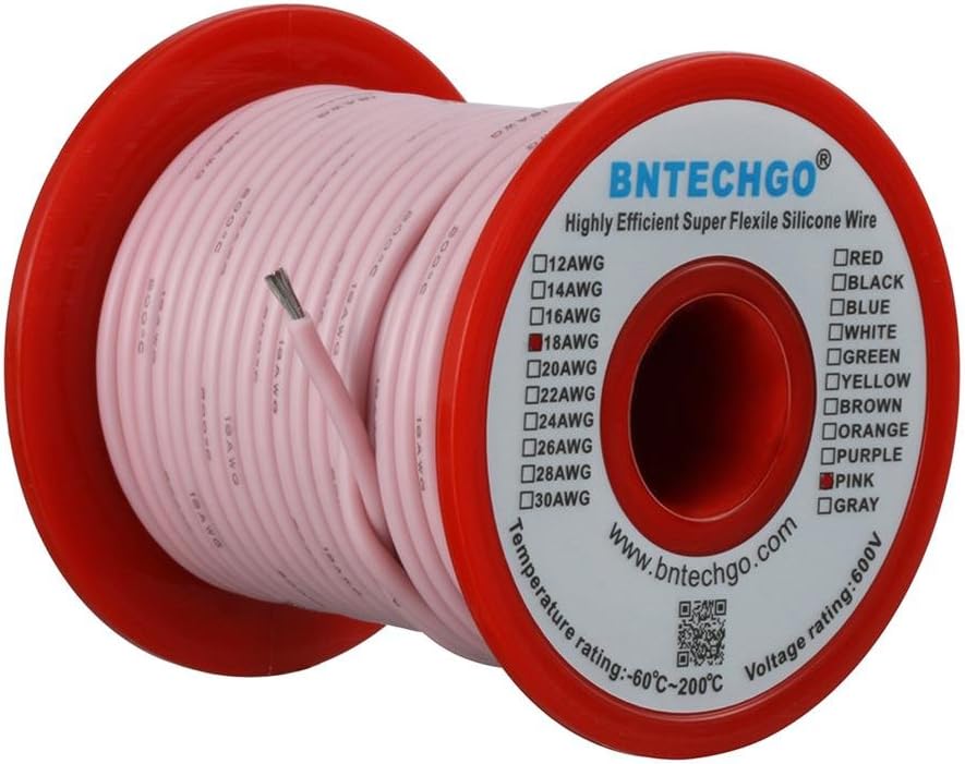 18 Gauge Silicone Wire Kit 7 Color Each 50 ft Stranded Tinned Copper Wire Pack of 2 P175