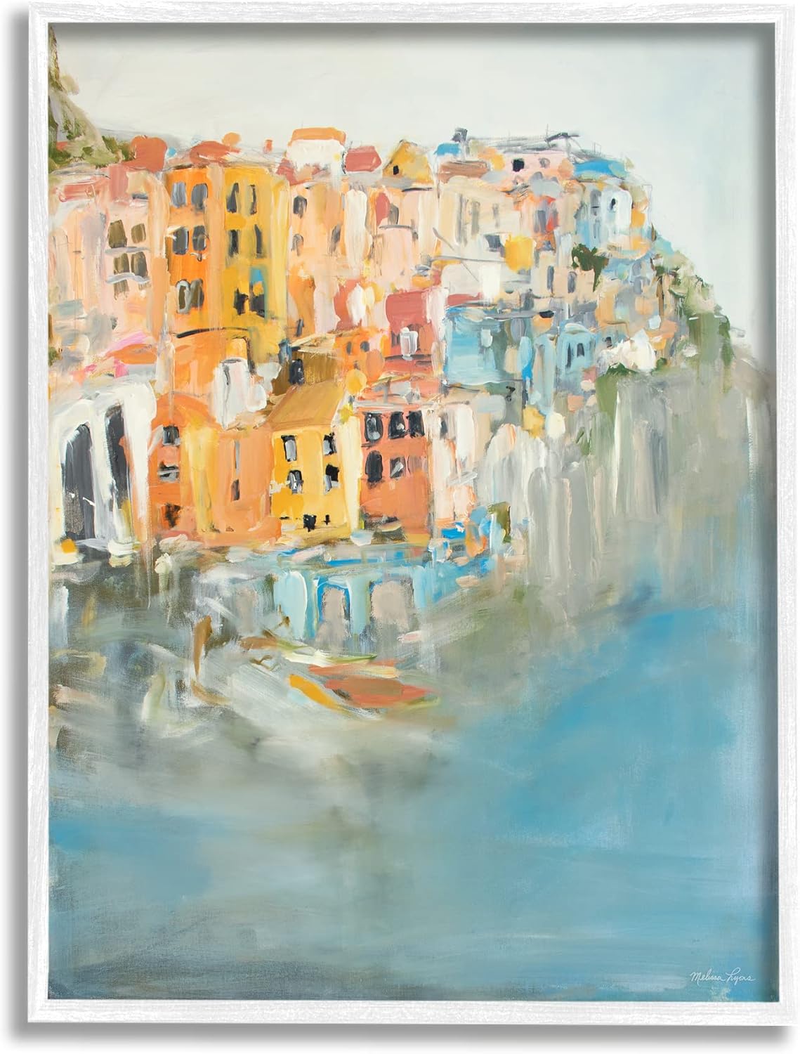 Yellow Blue Abstract Landscape Wall Art, 24 x 30 T20426