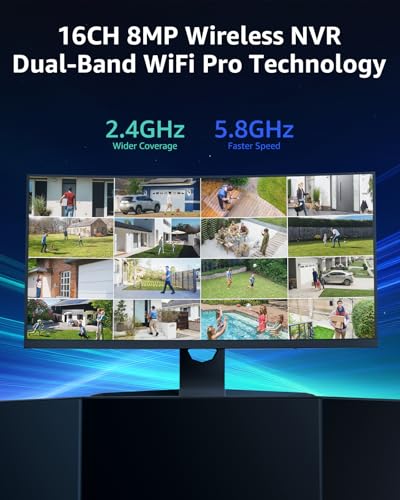 16CH 4K Security NVR with 4Pcs 3MP Outdoor Cameras K836
