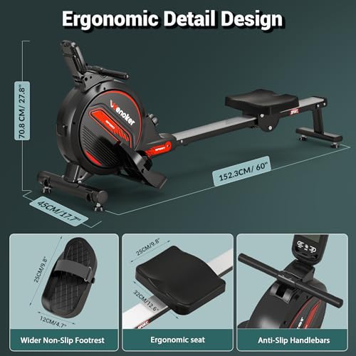 Magnetic Rower Machine with LCD Monitor L715412