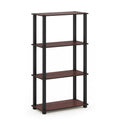 4-Tier Multipurpose Shelf Display Rack, Dark Cherry/Black Z699053
