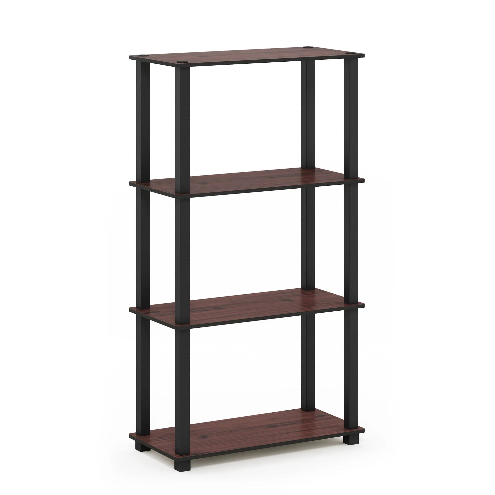 4-Tier Multipurpose Shelf Display Rack, Dark Cherry/Black Z699053