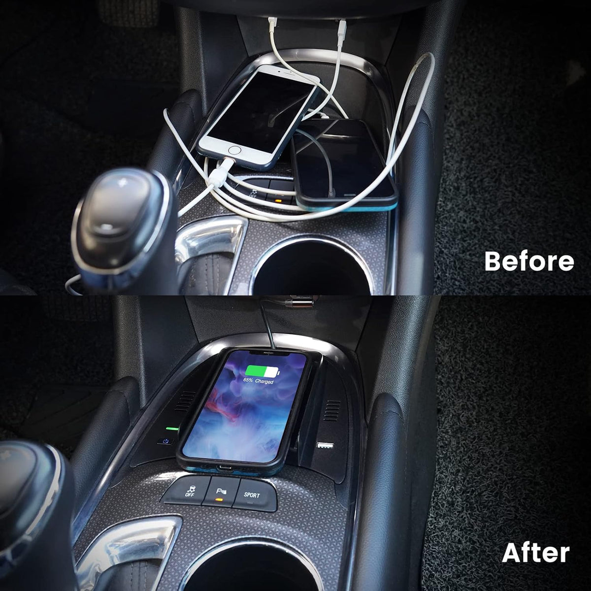 Wireless Charging Pad for Chevy Malibu 2016-2021 with USB Port, Pack of 2 C142937