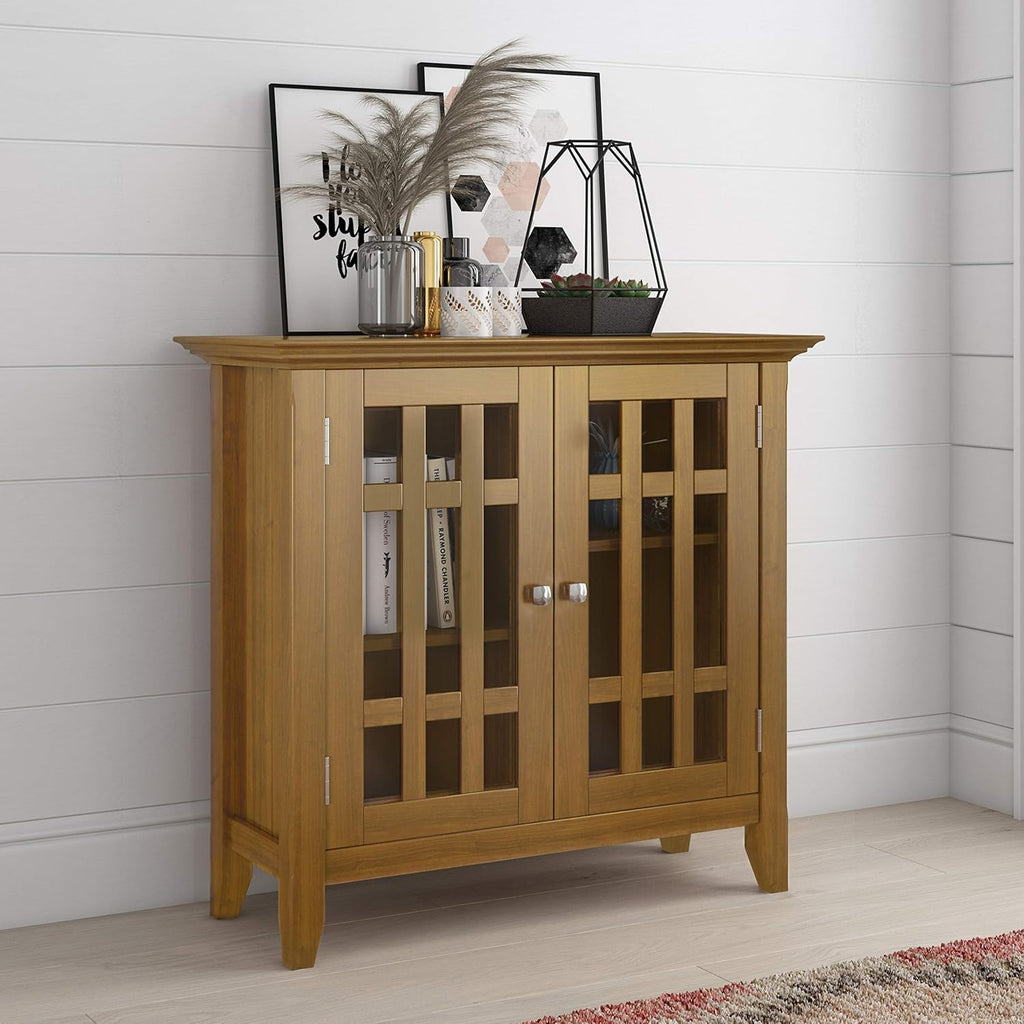 Light Golden Brown Storage Media Cabinet U104
