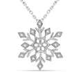 0.10 Cttw Round Cut Natural Diamond Necklace in 18K White Gold over Silver with 18" Cable Chain S9924