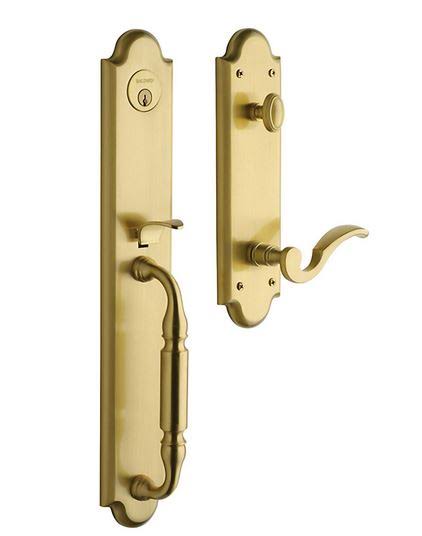 Satin Brass Full Dummy Handleset Lever Z992