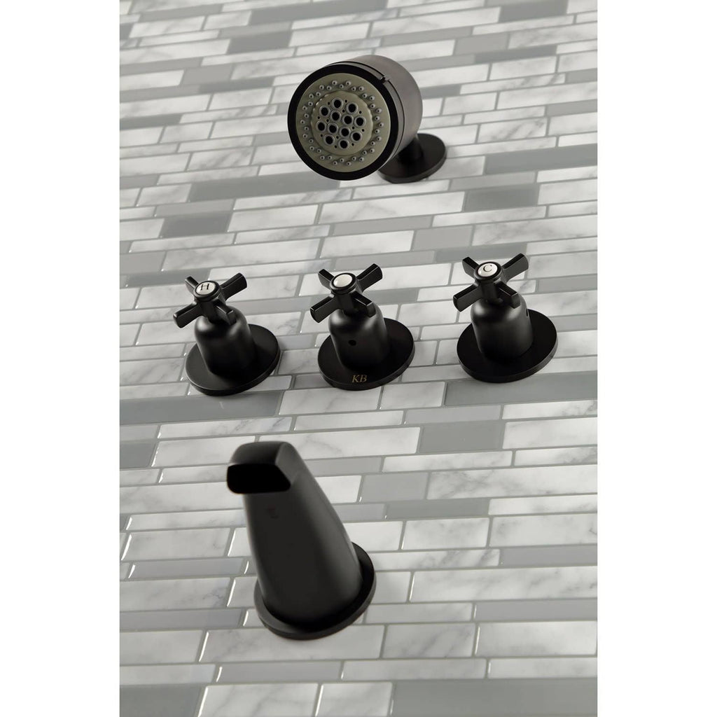 Three-Handle Tub and Shower Faucet, Oil Rubbed Bronze S5642