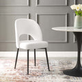 Black White Upholstered Fabric Dining Side Chair X891