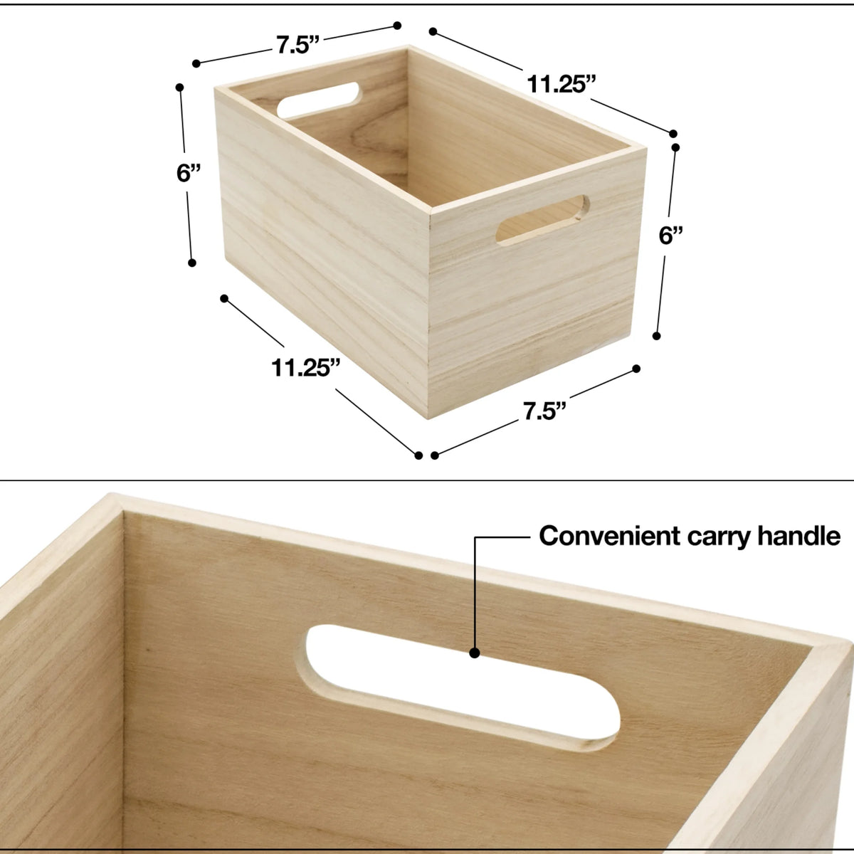 Unfinished Wood Crates 4-Pack M7816