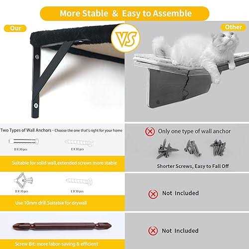 5pcs Wooden Cat Wall Shelves with Bridge, Steps, and Scratcher Q951837