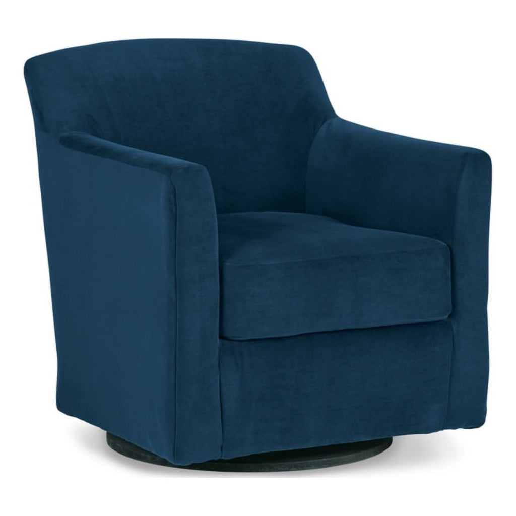 Blue & Black Metal Swivel Accent Chair F81854