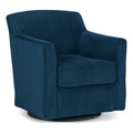 Blue & Black Metal Swivel Accent Chair F81854