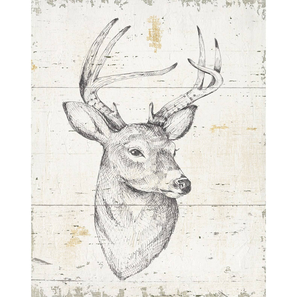 Framed Canvas Wildlife Animal, 16 inch x 32 inch, Gray N52500