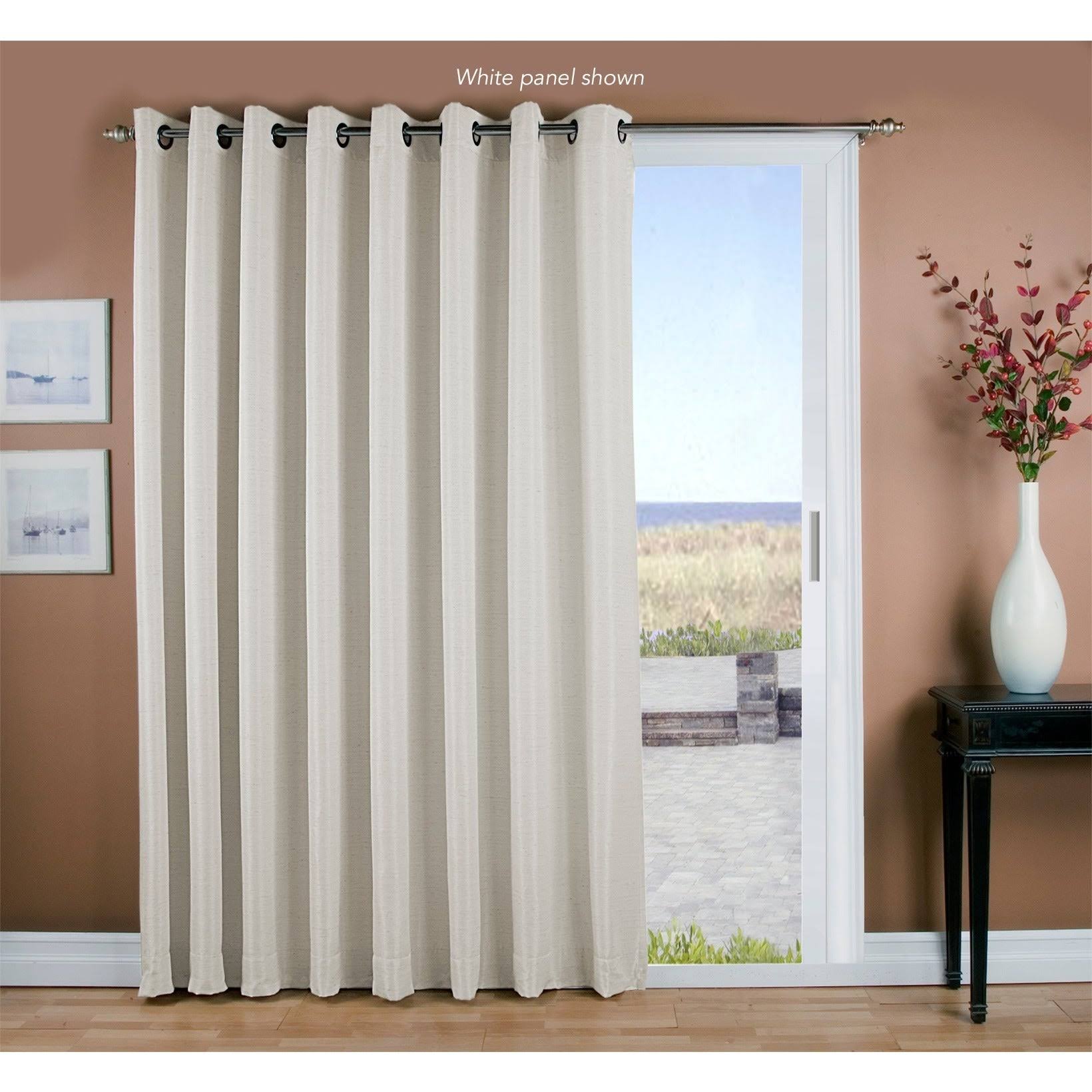 Sage Grass Cloth Grommet Patio Panel Y8955