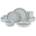 16 Piece Double Bowl Reactive Dinnerware Set - Blue J61850