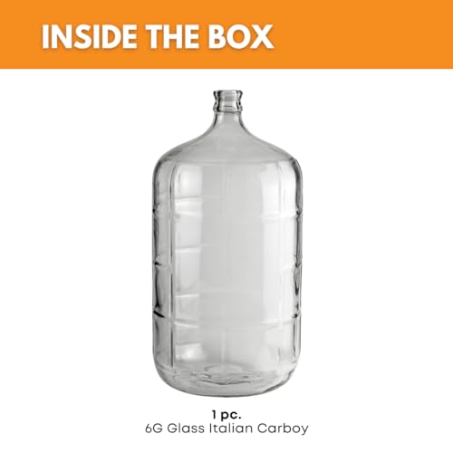 3 Gallon Glass Italian Carboy with 30 mm Cork Neck Finish J12610