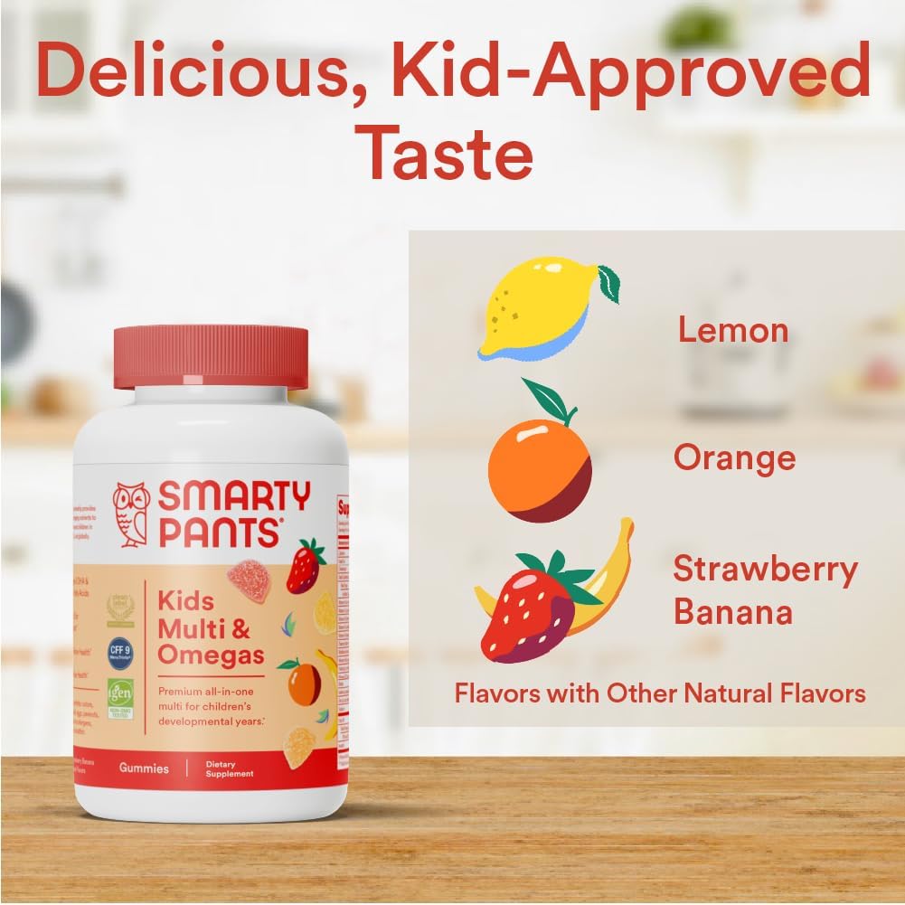 120 Count Kids Multivitamin Gummy with Omega 3 DHA EPA Fish Oil C93235