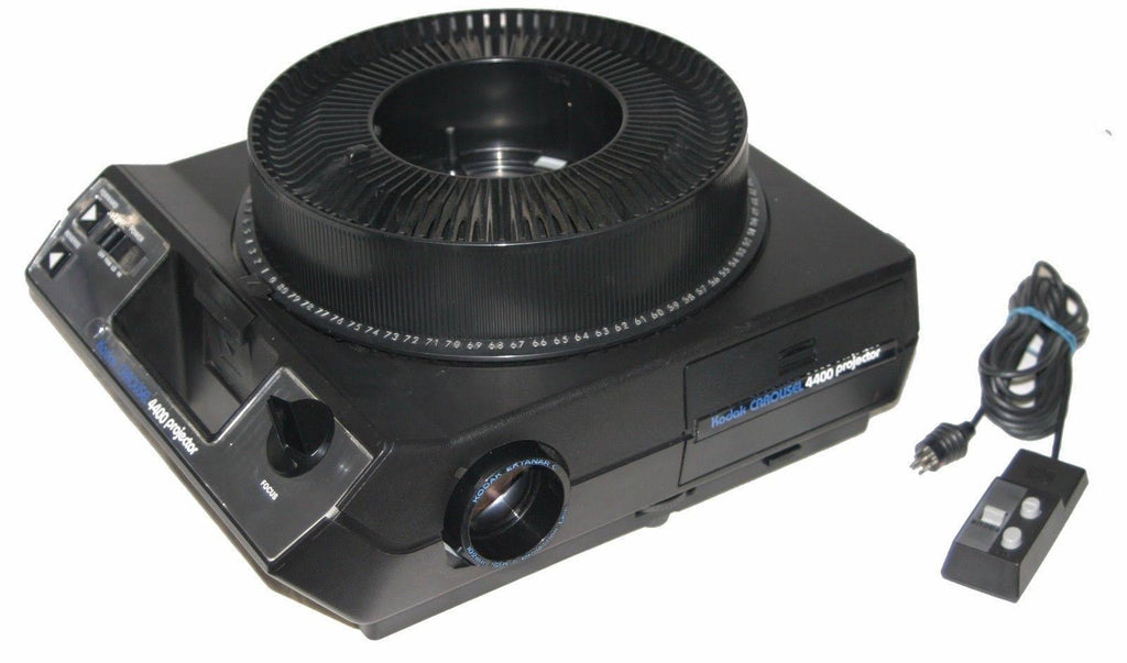 Carousel Projector with Remote Focus and 80-Slide Tray L36483