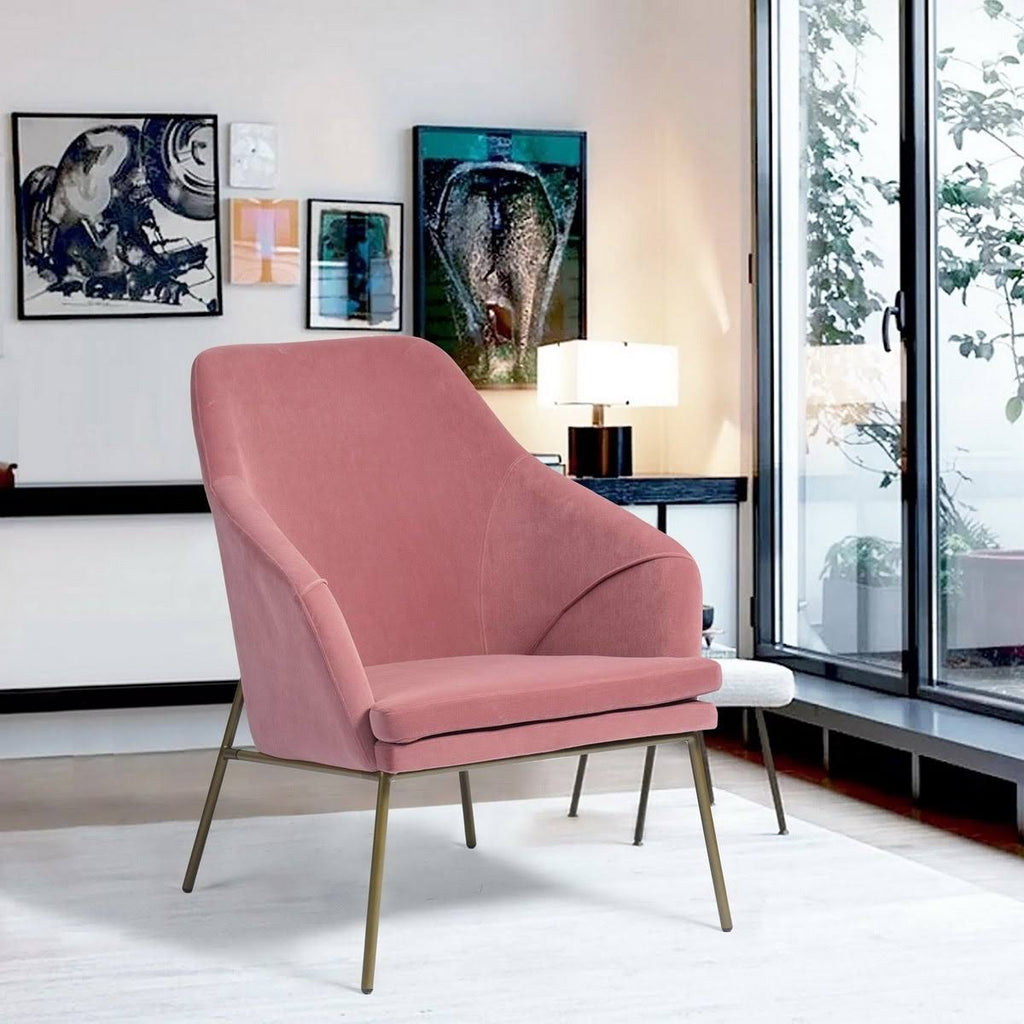 Blue Frosted Velvet Accent Chair K87280