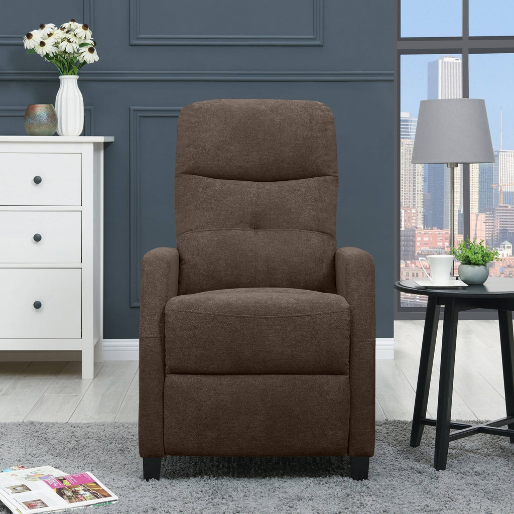 Warm Grey Push-Back Recliner Chair I55590