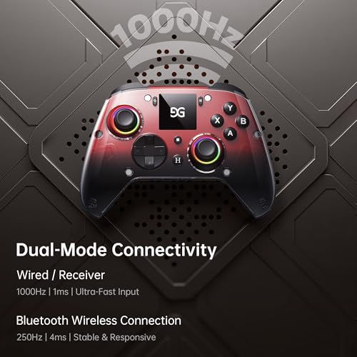 Gray Wireless Gaming Controller with Hall Joysticks B5491