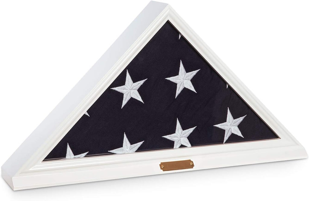 Solid Wood Glass Front Flag Display Case T310976
