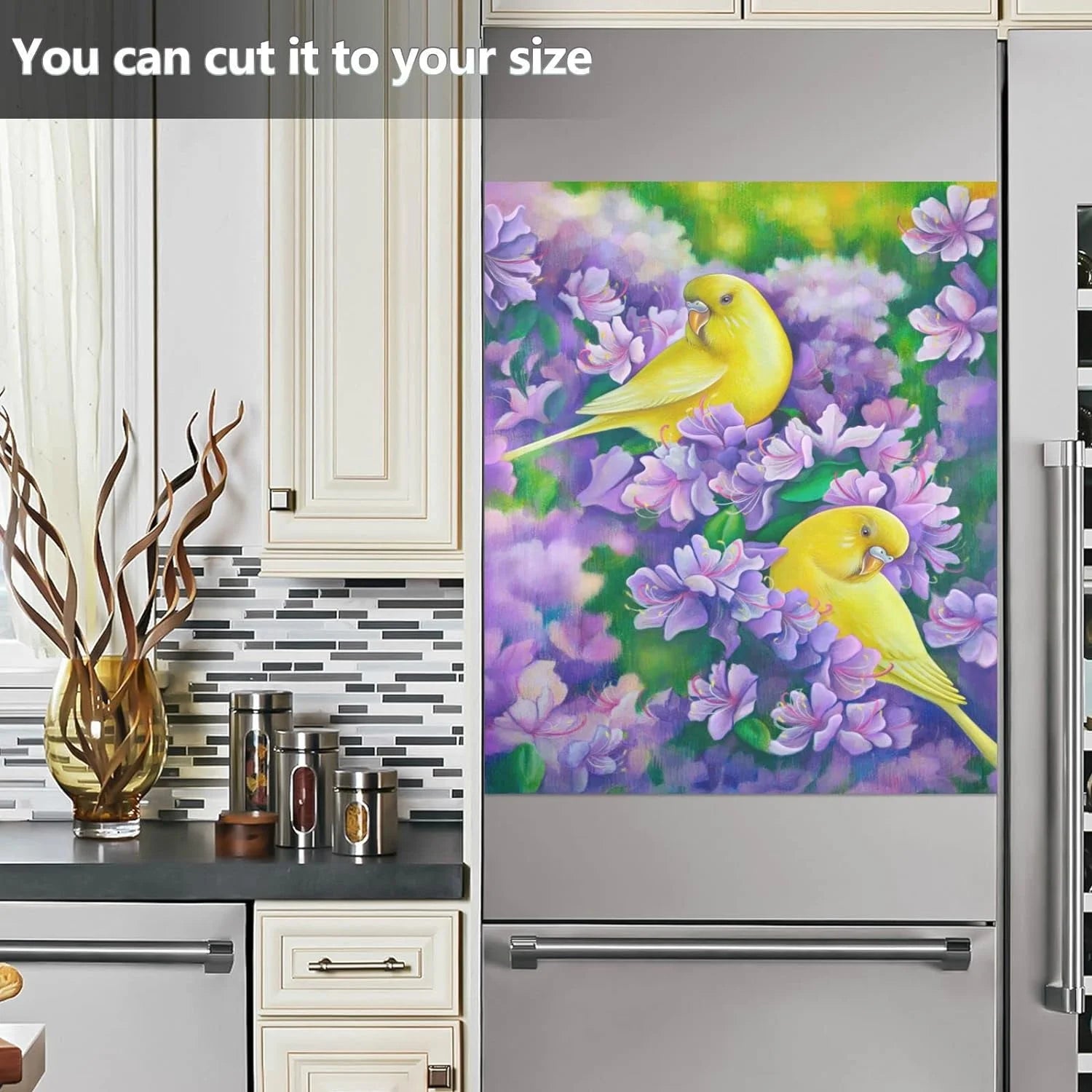 Yellow Parrots Magnetic Dishwasher Sticker 23x26in R568417