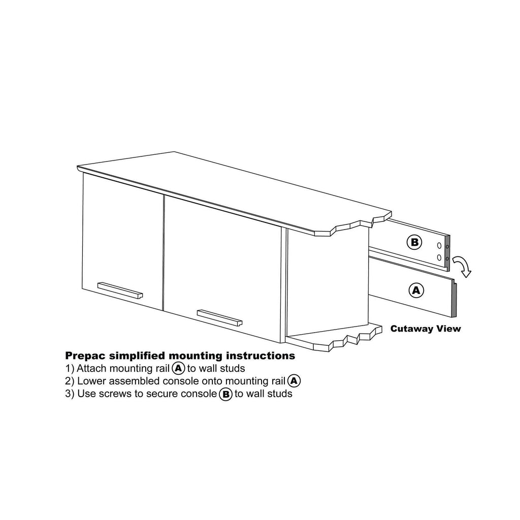 Black Wall Mounted Hutch Y677