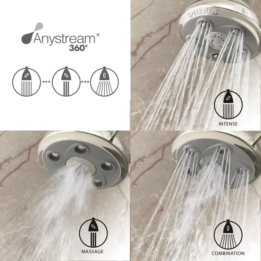 Brushed Nickel Adjustable Shower Head P1521