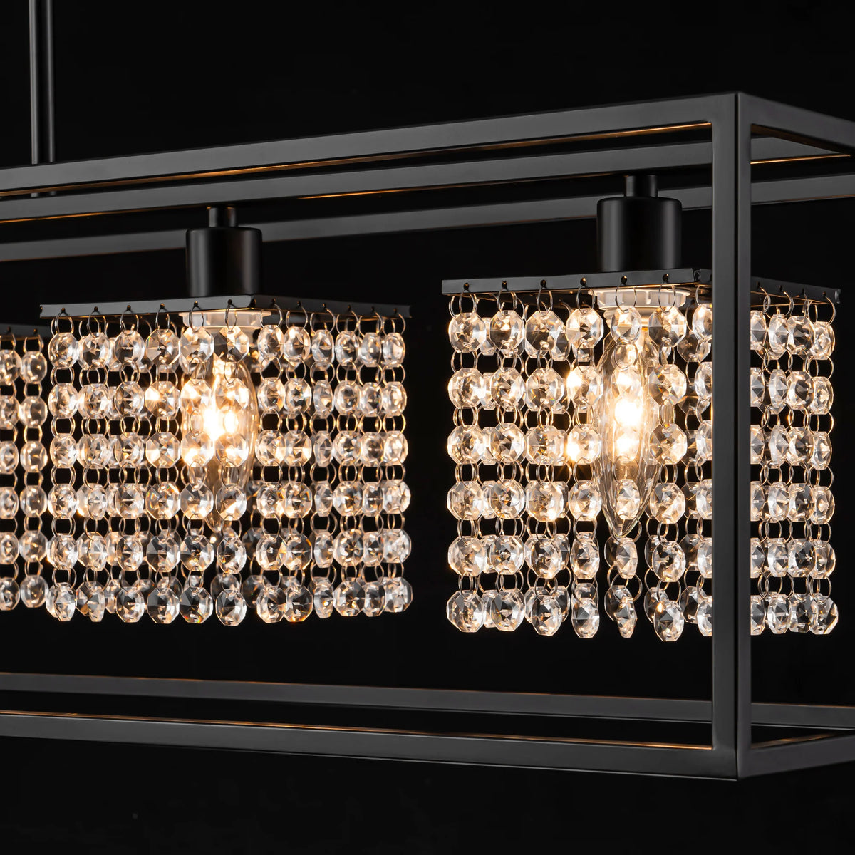 5-Light Crystal Rectangle Island Chandelier A8270