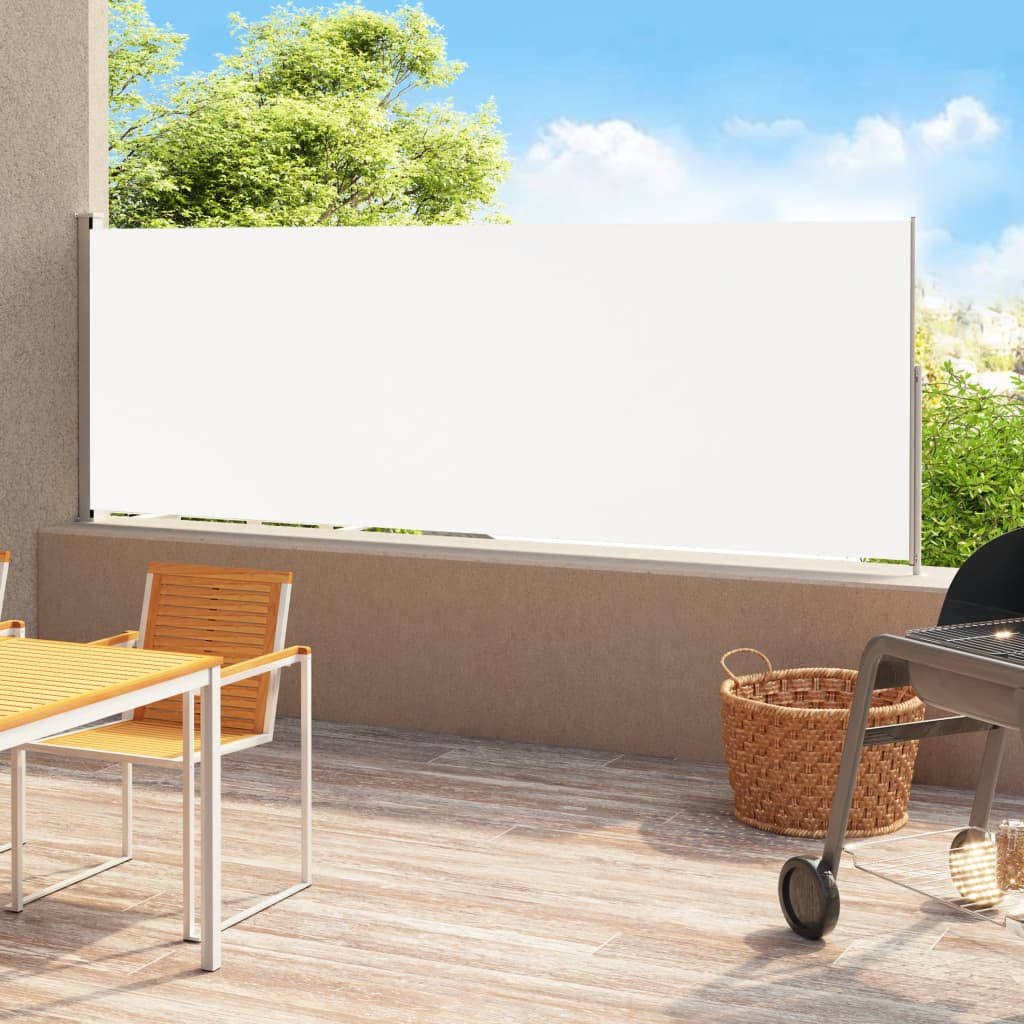 Cream Retractable Side Awning J2627