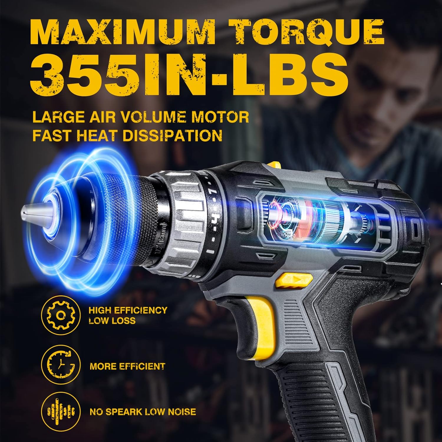 20V Cordless Drill Set with 1/2'' Keyless Metal Chuck S64461