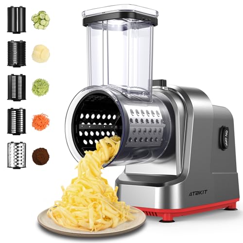 Electric Cheese Grater with 5 Blades, 250W Electric Slicer Shredder R951822